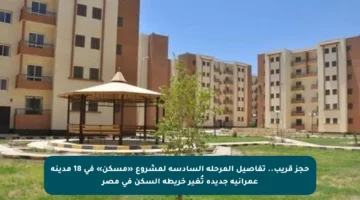 حجز قريب.. تفاصيل المرحلة السادسة لمشروع «مسكن» في 18 مدينة عمرانية جديدة تُغير خريطة السكن في مصر